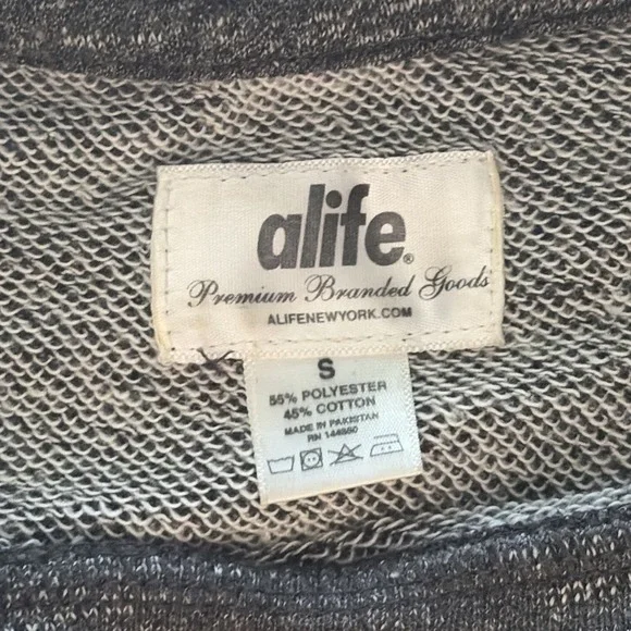 ALIFE- Heather Charcoal Grey Knit Fabric T-Shirt-Men's Small-Short Sleeve Casual - Picture 3 of 6